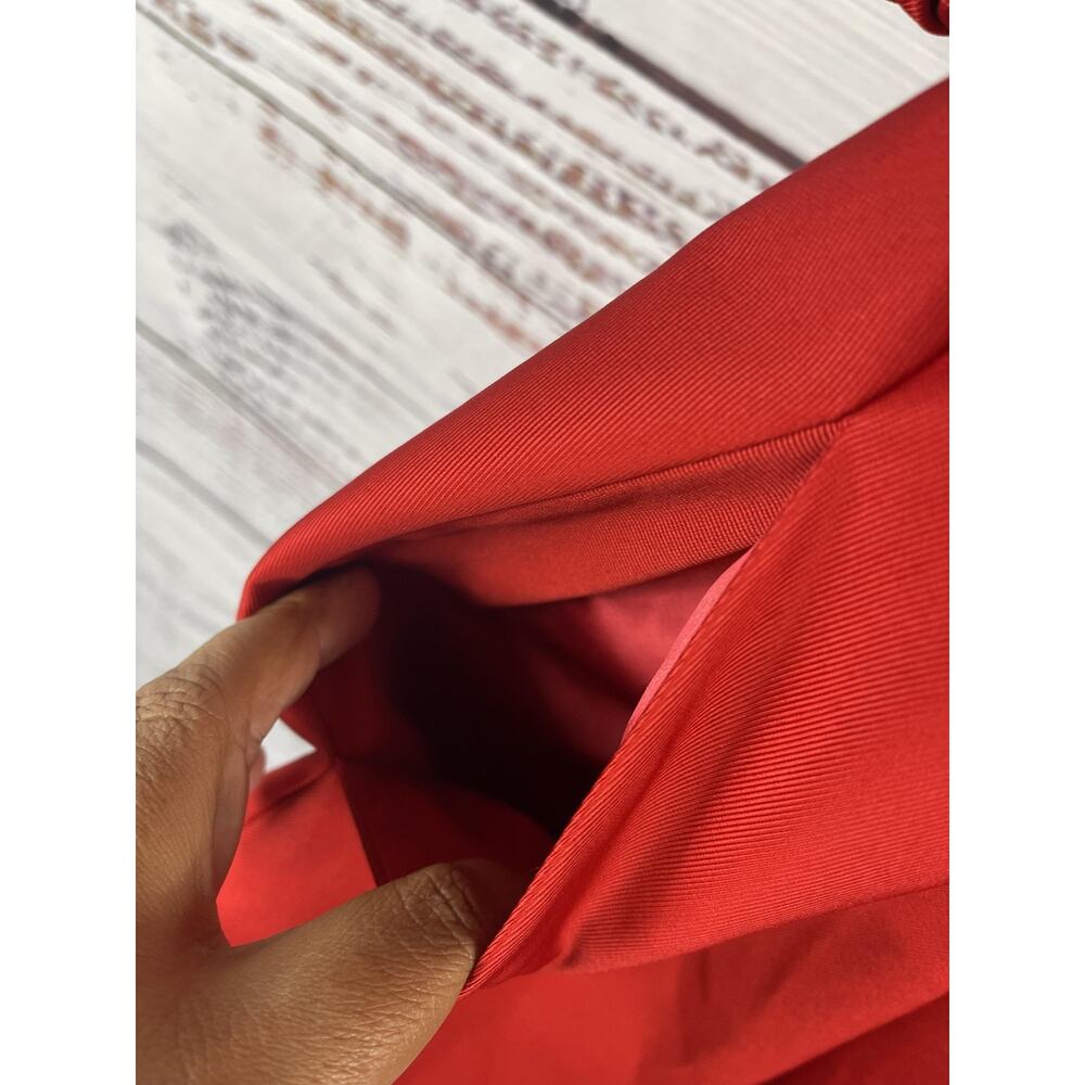 Kate Spade New York Dress Women's 8 Red Puff Sleeve Babydoll Mini Sweetheart Bow - Picture 8 of 12